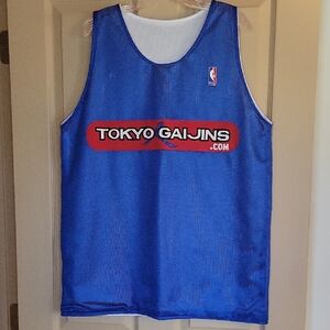 NBA Tokyo Gaijins Blue Basketball Jersey, Reversible, Size XL